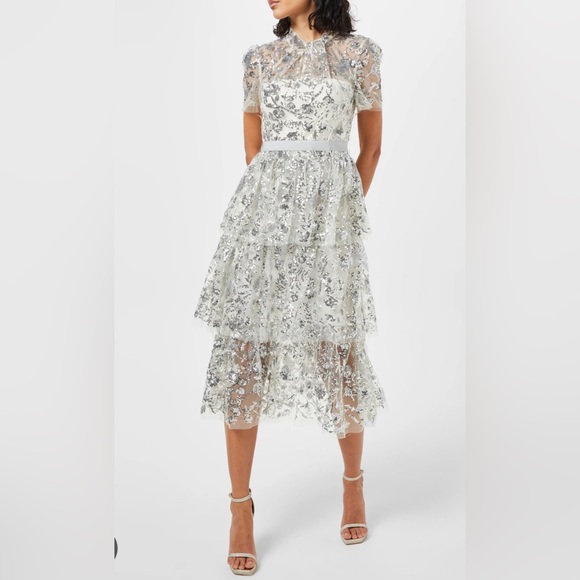 Self-Portrait Dresses & Skirts - Beautiful Tiered Maxi Dress in Sequin-tulle from Self Portrait! Sz 6 US (10 UK)